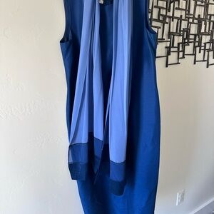 Elegant Blue Sleeveless Dress